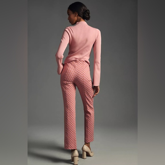 Anthropologie Maeve Margot Kick Flare Crop Pant Pink S - Picture 4 of 11